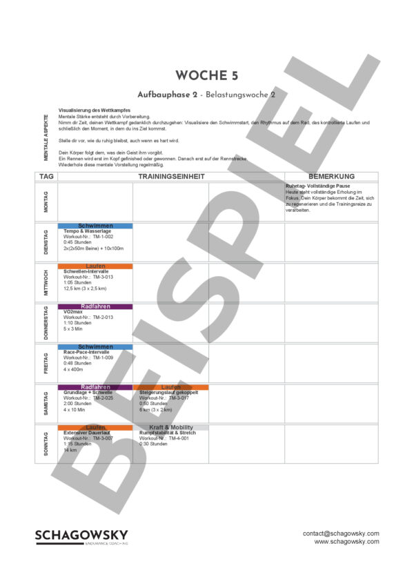 Mitteldistanz - Build+Peak - Level 1 - Pace/Watt – Bild 3