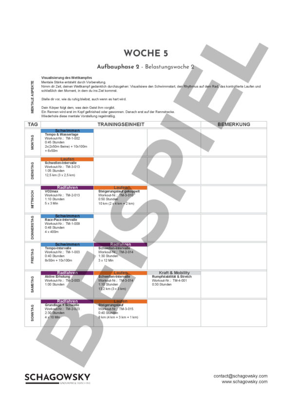 Mitteldistanz - Build+Peak - Level 3 - Pace/Watt – Bild 3
